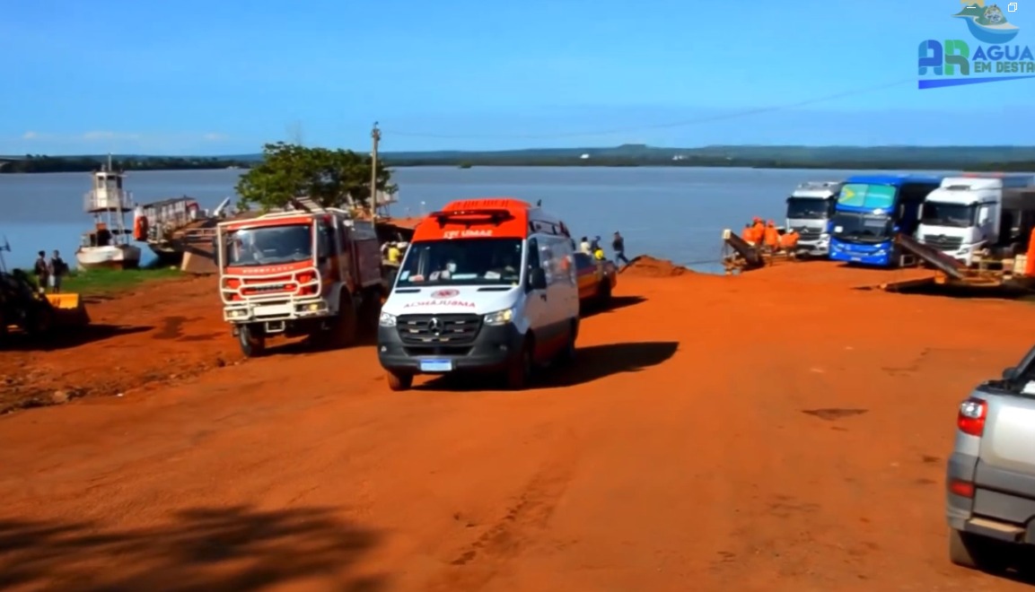 Acidente entre balsas no estado do Tocantins  deixa cinco feridos. As embarcações se chocaram durante a travessia