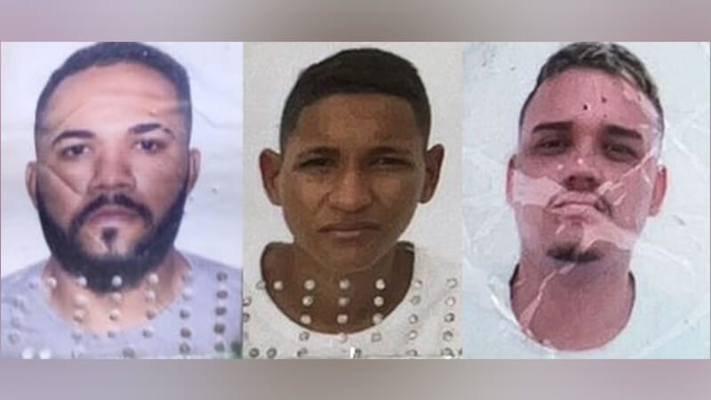 Trio armado até os dentes metralha três jovens em São Félix
