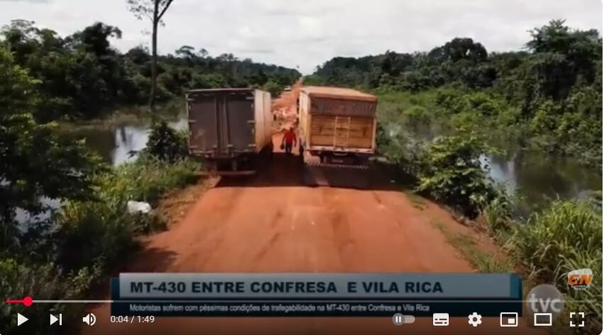 Motoristas enfrentam drama diário na MT-430: lama, atoleiros e promessas de solução