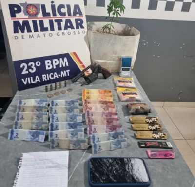 Flagrante na Vila da Paz: PM prende suspeito de tráfico com arma e drogas