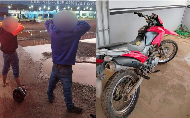 Adolescentes são flagrados após tentativa de roubo e furto de motocicleta
