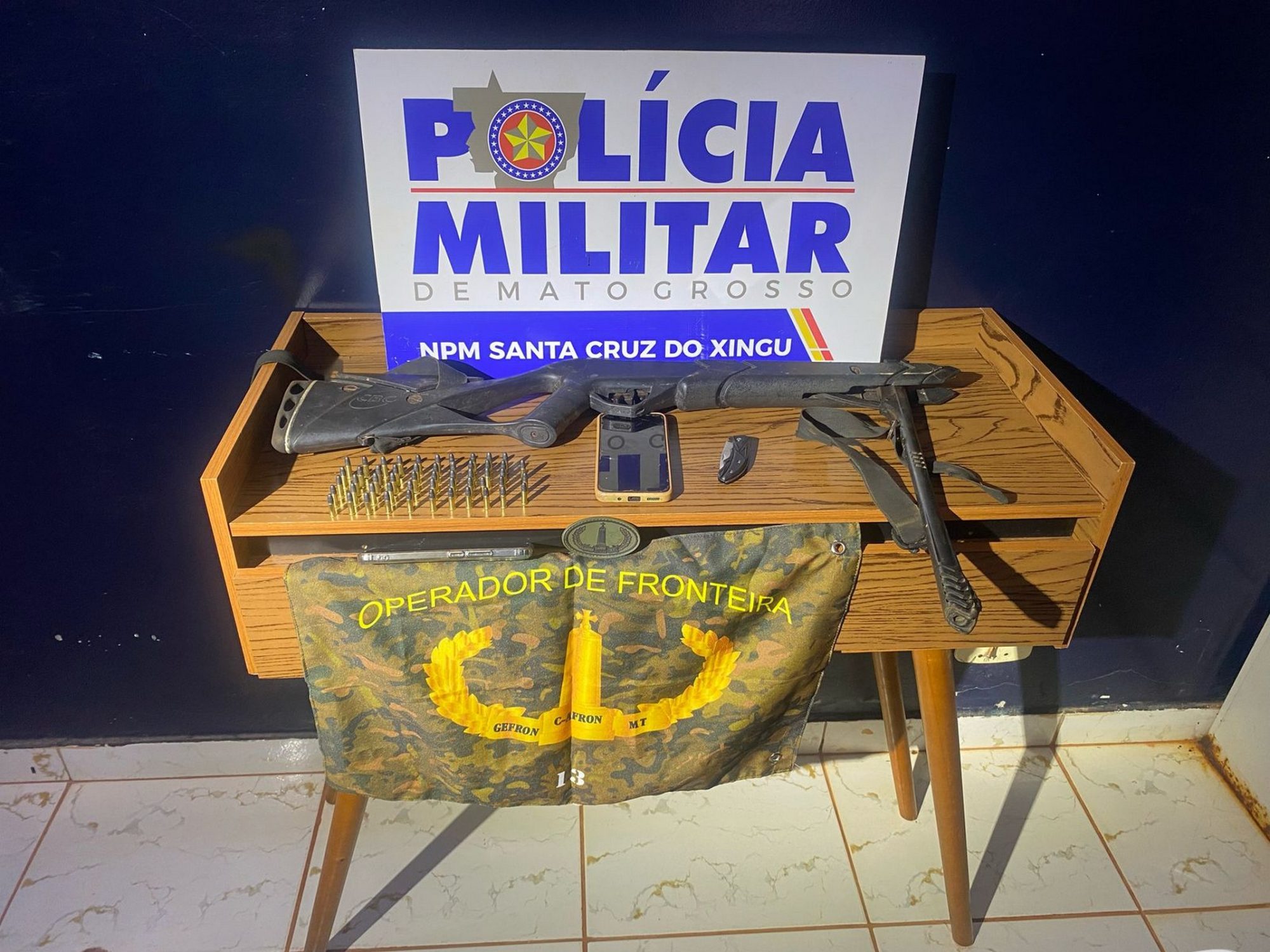 Operação da Polícia Militar apreende armas e munições em Santa Cruz do Xingu