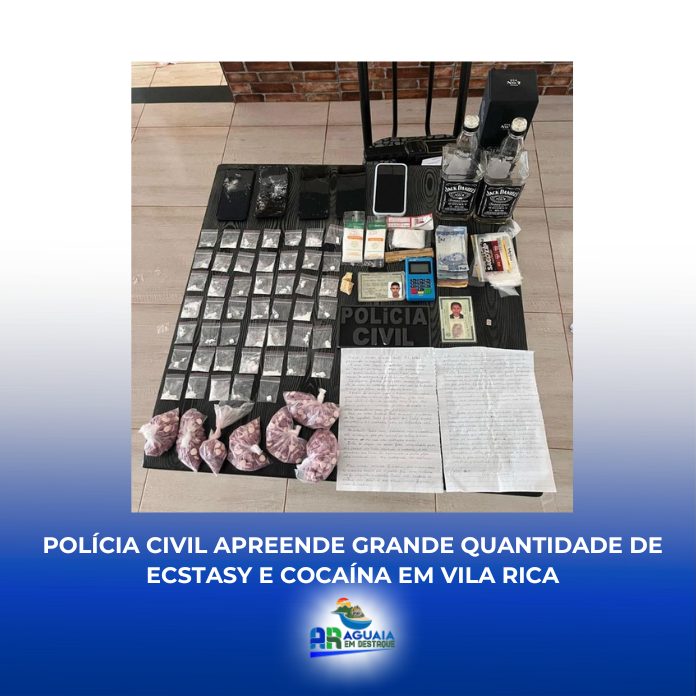 Polícia Civil apreende grande quantidade de ecstasy e cocaína em Vila Rica