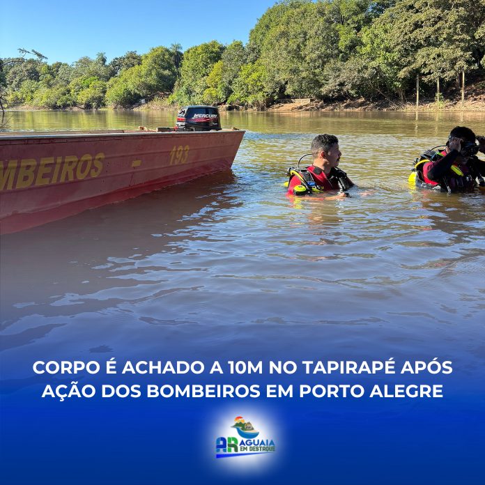 Corpo é achado a 10m no Tapirapé após ação dos bombeiros em Porto Alegre
