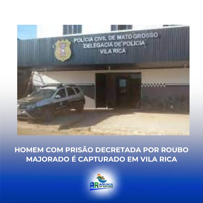Homem com prisão decretada por roubo majorado é capturado em Vila Rica