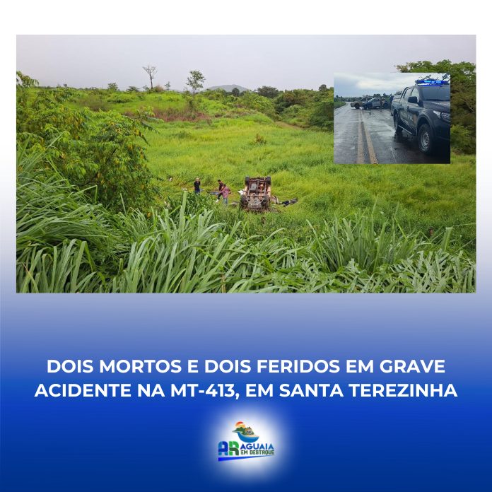 Dois mortos e dois feridos em grave acidente na MT-413, em Santa Terezinha